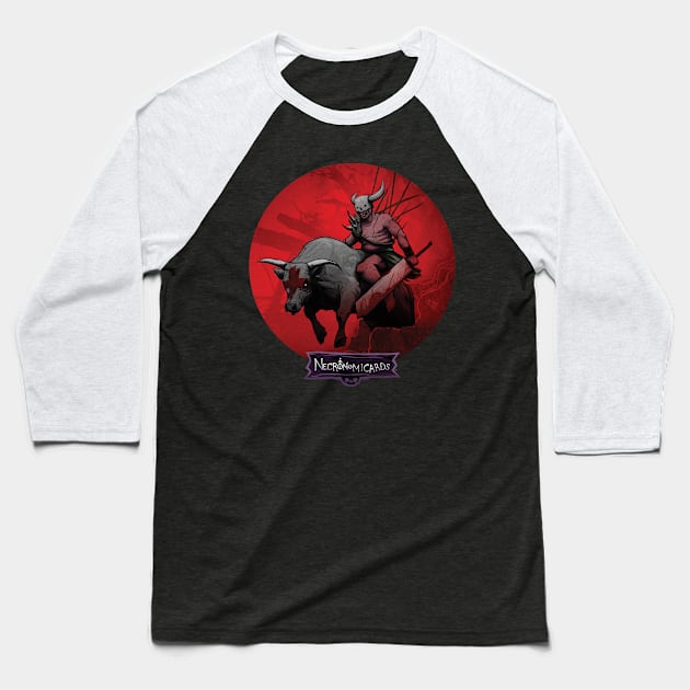 NecronomiCards - The Four Horsemen - War Baseball T-Shirt by andyhuntdesigns